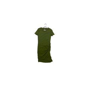 Design Lab Green Short Sleeved Stretch Cotton Dress - Women’s Size Medium